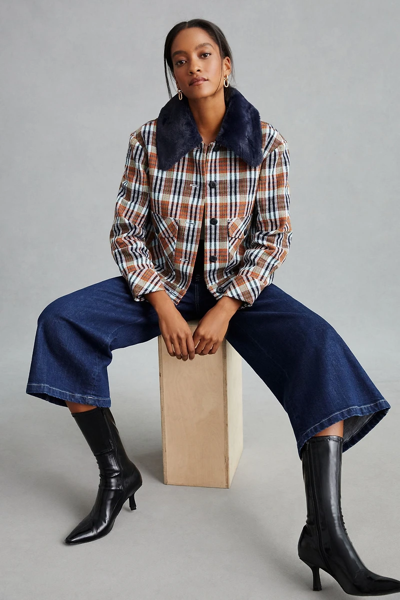 Maeve Retro Plaid Jacket