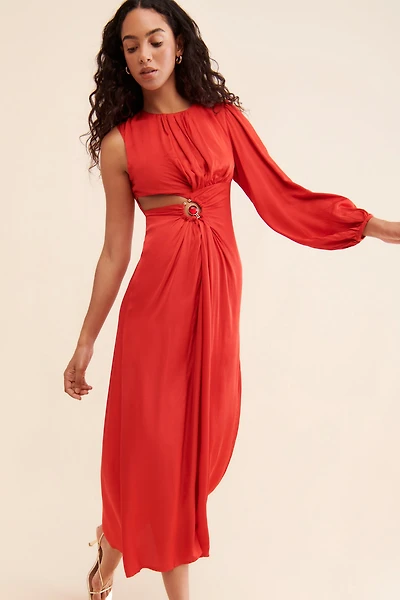 FARM Rio One-Shoulder Maxi Cutout Dress