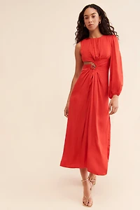 FARM Rio One-Shoulder Maxi Cutout Dress