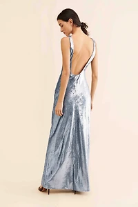 Line + Dot Beaming Maxi Dress