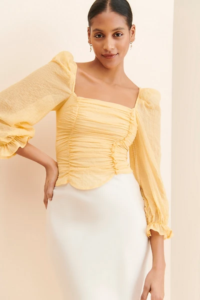 ASTR the Label Tonina Ruched Blouse