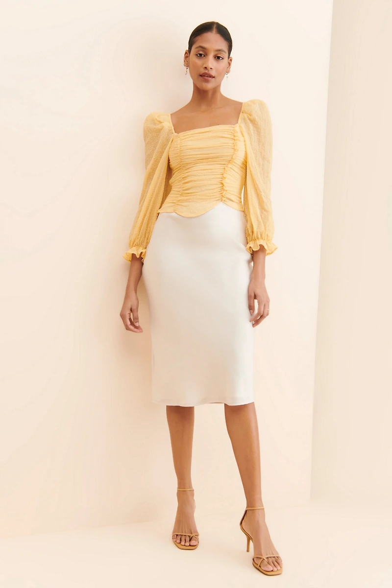 ASTR the Label Tonina Ruched Blouse