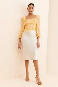 ASTR the Label Tonina Ruched Blouse