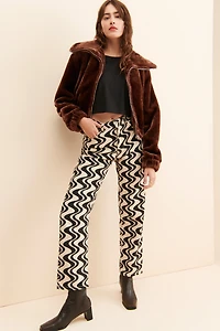 [BLANKNYC] Self Care Faux Fur Bomber