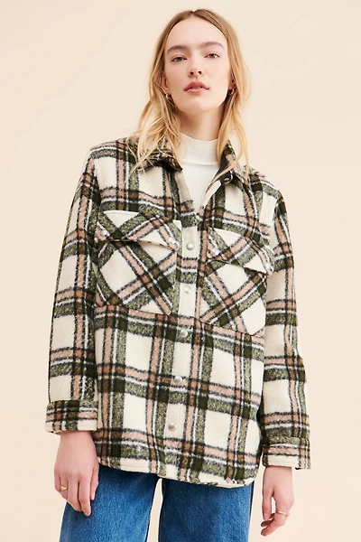 [BLANKNYC] Outsider Plaid Shirt Jacket