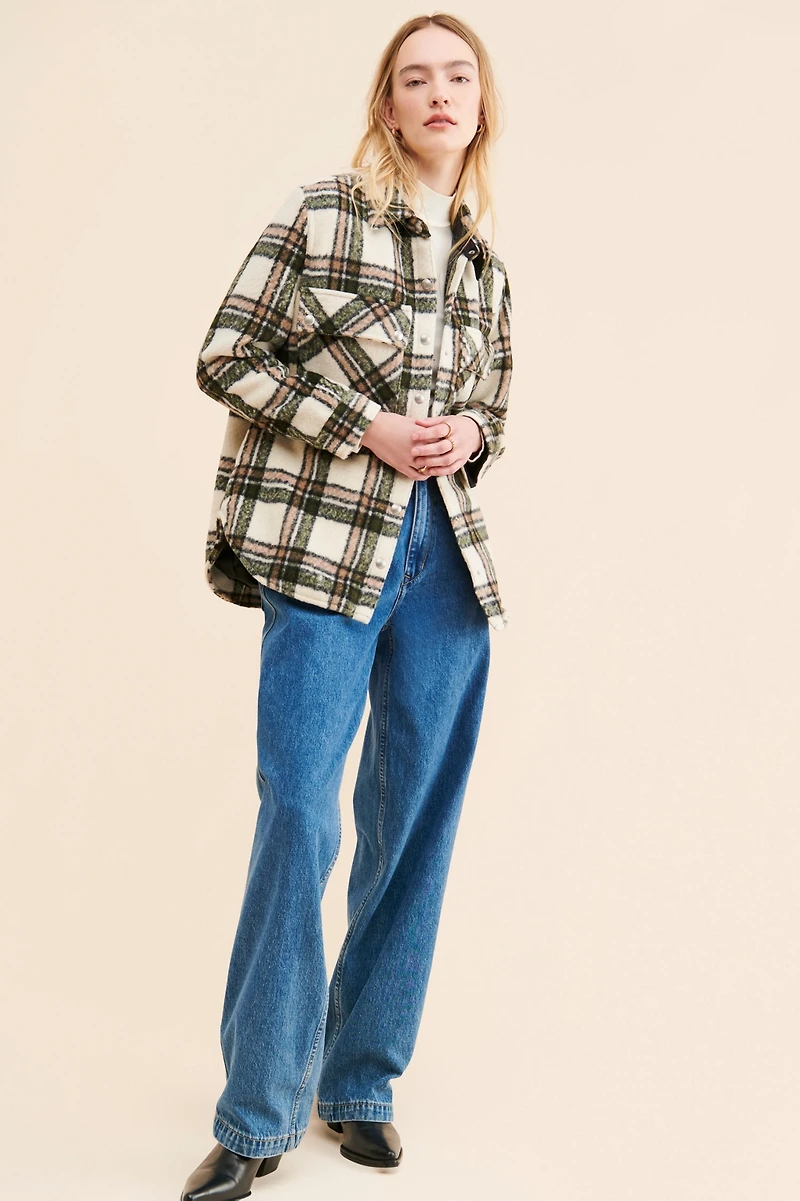 [BLANKNYC] Outsider Plaid Shirt Jacket