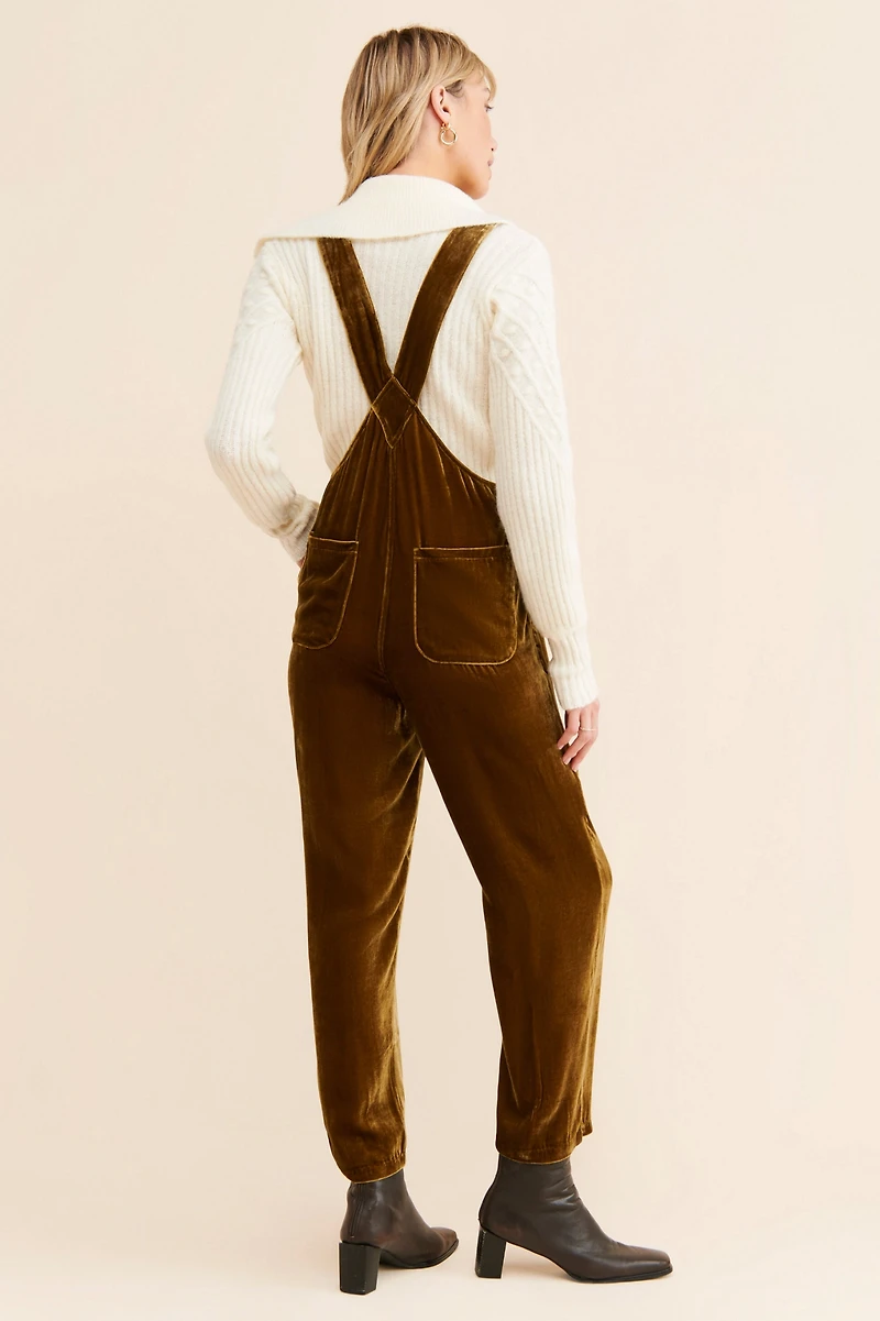 Faherty Silky Velvet Overalls