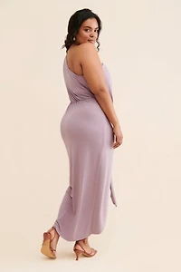 Eloquii One-Shoulder Wrap Skirt Dress