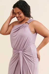 Eloquii One-Shoulder Wrap Skirt Dress