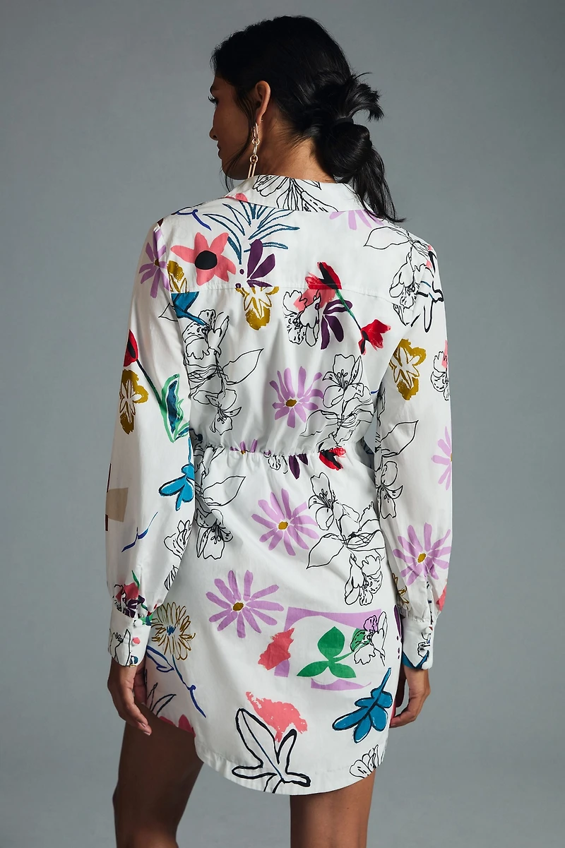 Maeve V-Neck Floral Mini Dress