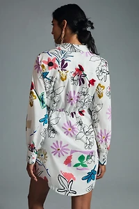 Maeve V-Neck Floral Mini Dress