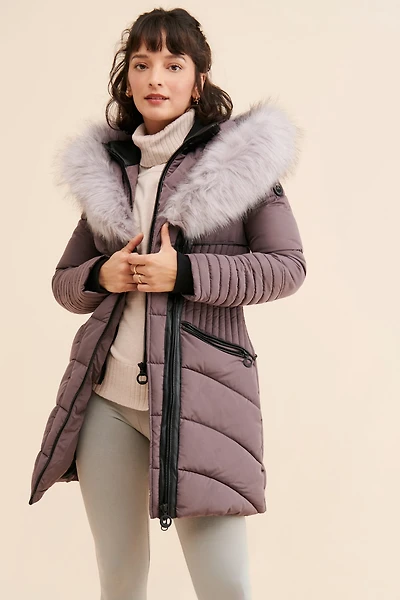 Noize Gigi Faux Fur Hood Puffer