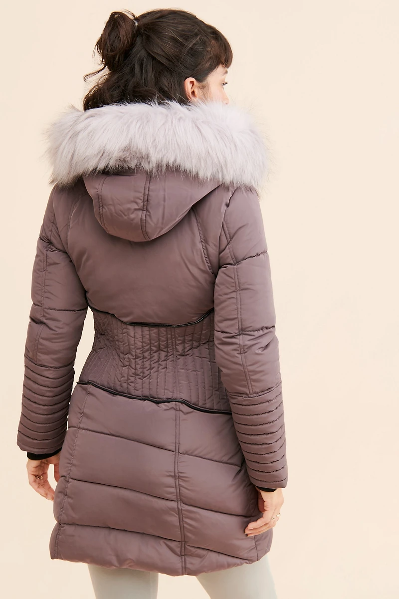 Noize Gigi Faux Fur Hood Puffer