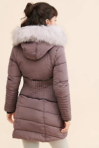 Noize Gigi Faux Fur Hood Puffer