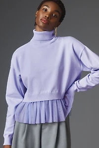 Sunday Brooklyn Turtleneck Peplum Sweater
