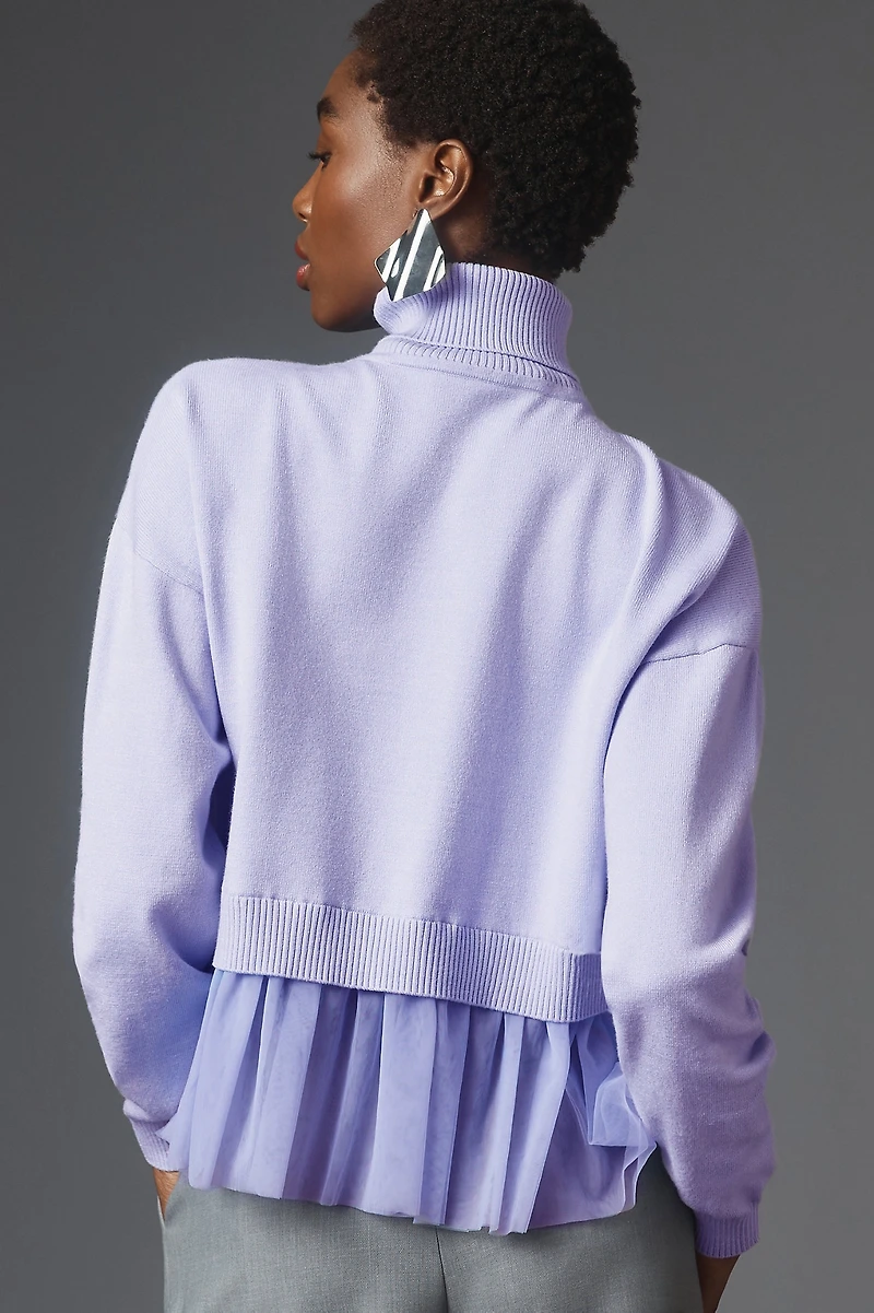 Sunday Brooklyn Turtleneck Peplum Sweater