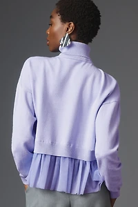 Sunday Brooklyn Turtleneck Peplum Sweater