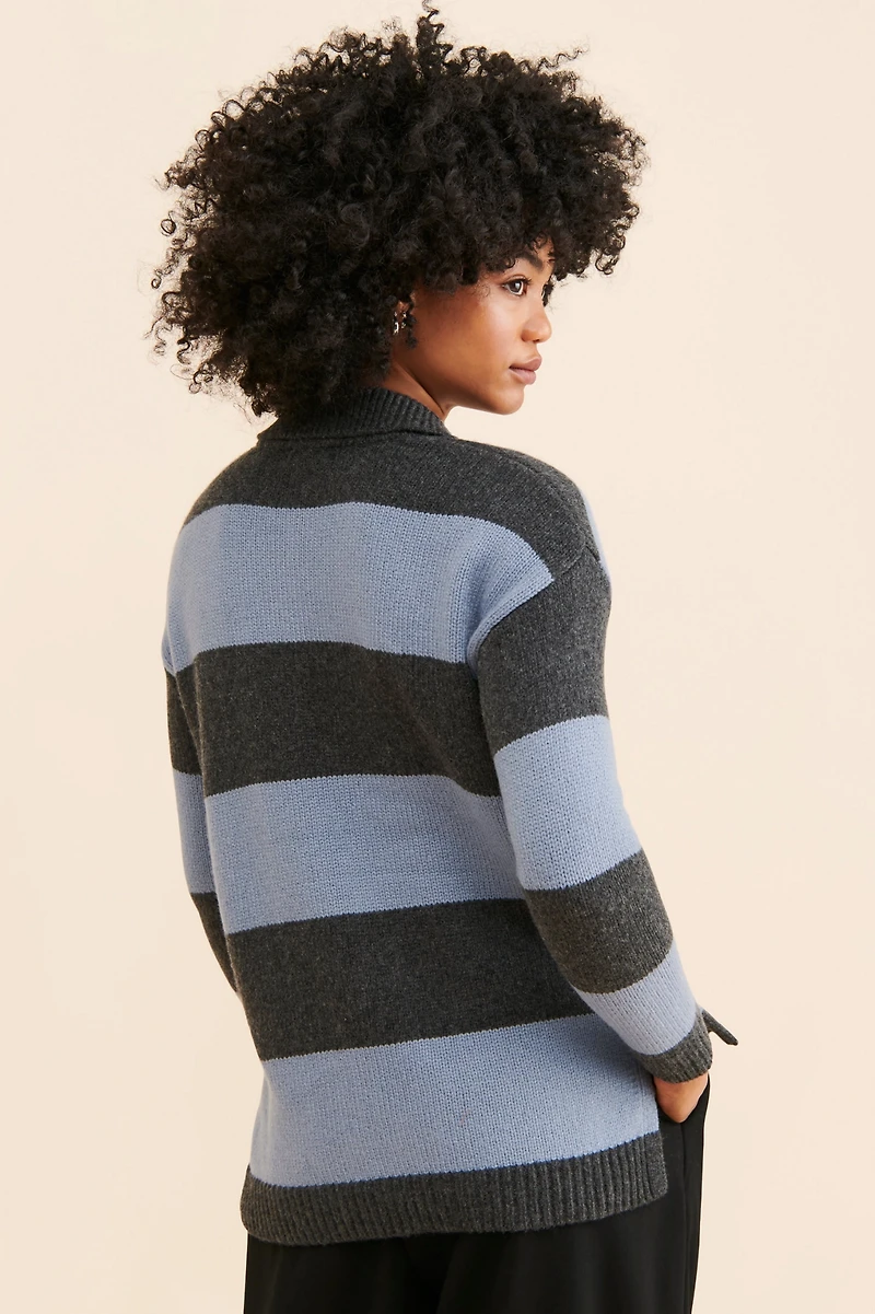 Madewell Jill Stripe Rugby Polo Top