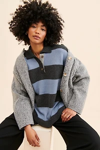 Madewell Jill Stripe Rugby Polo Top