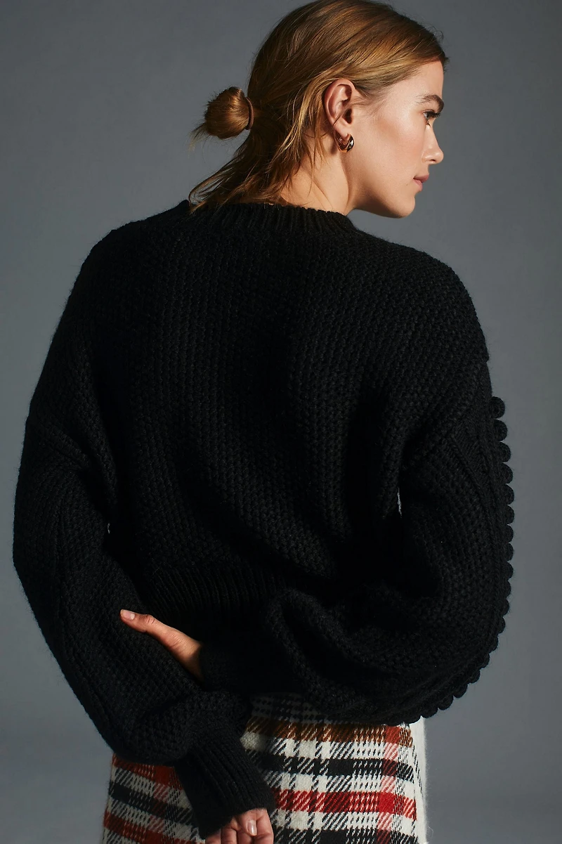 Textured Cable Knit Sweater