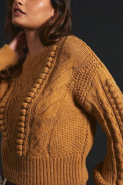Textured Cable Knit Sweater