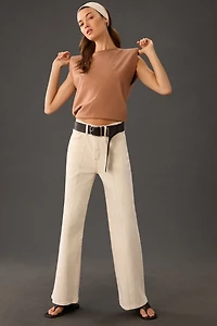 Pilcro High-Rise Seamed Wide-Leg Jeans