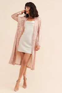 Mare Sequin Longline Duster