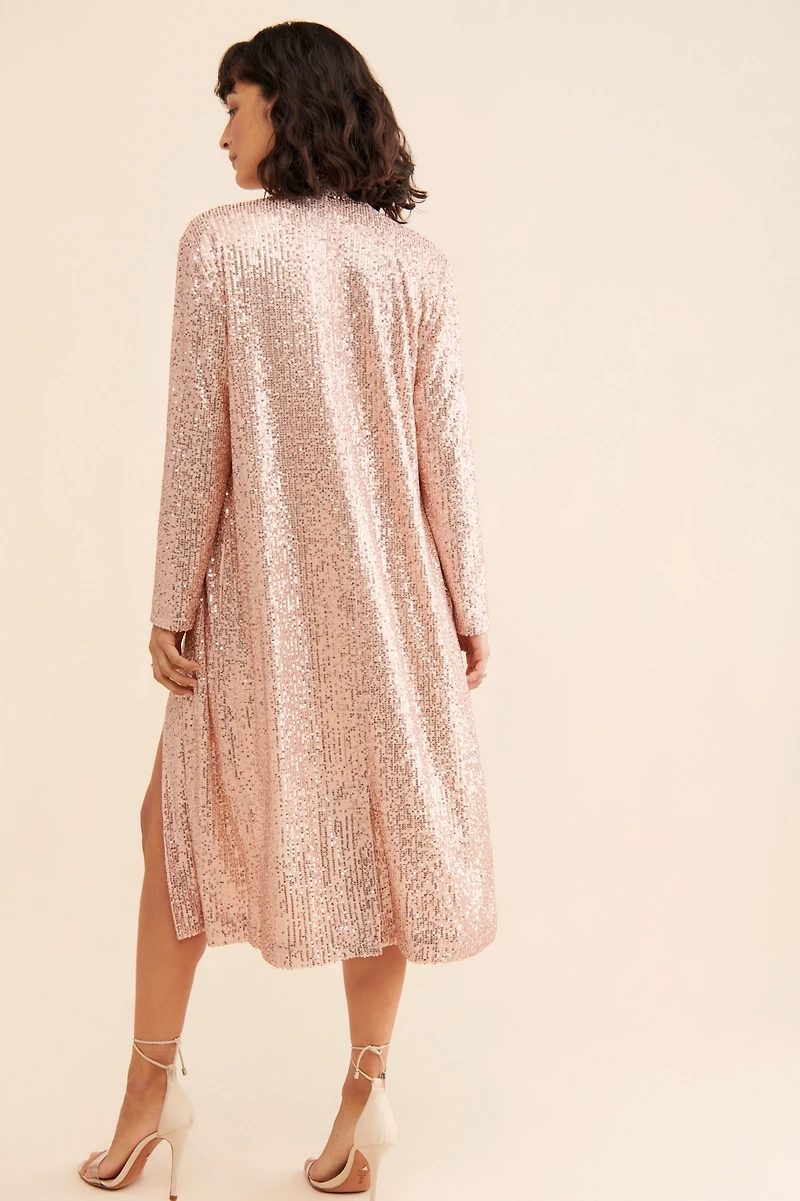 Mare Sequin Longline Duster