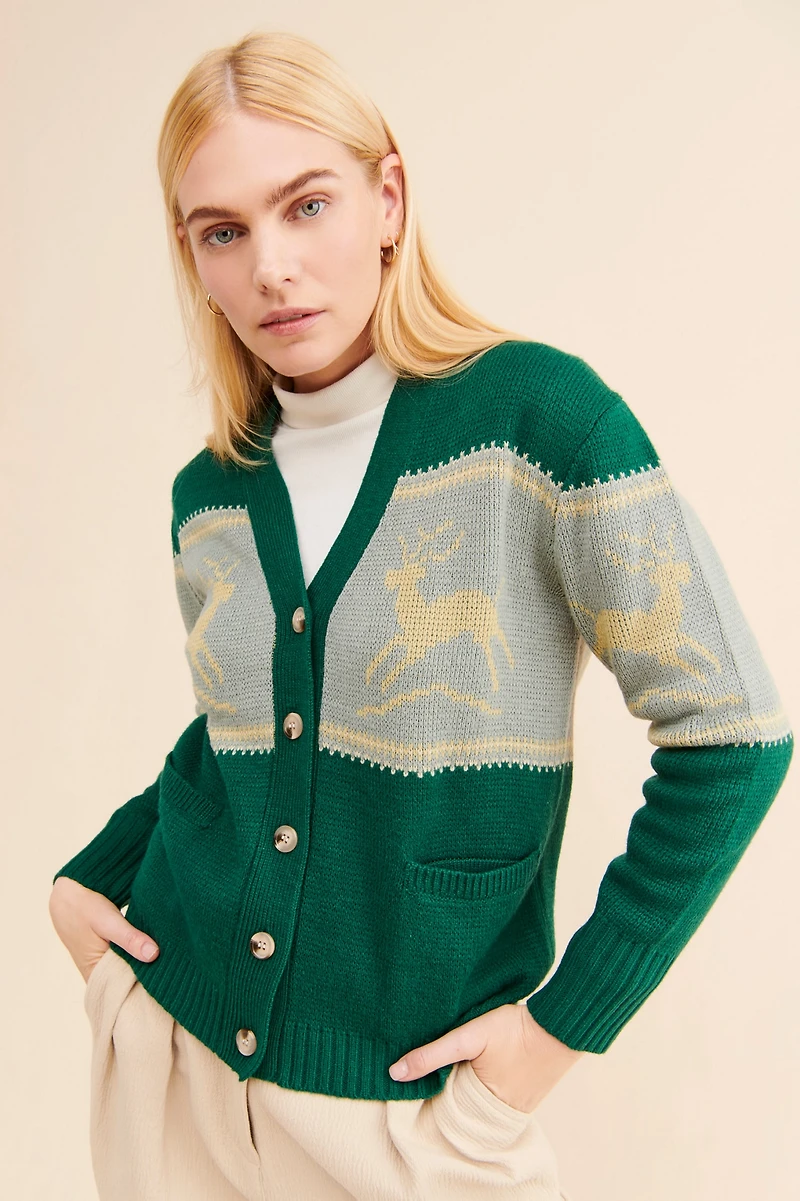Tiny Reindeer Cardigan