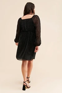 Du Paradis Velvet Burnout Mini Dress