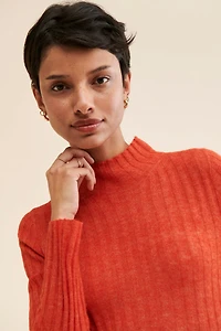 Madewell Harry Sheer Mock Neck Sweater