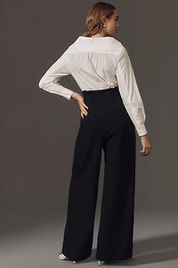 Maeve Corseted Shirting Twofer Jumpsuit