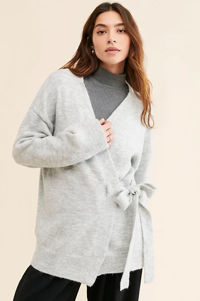 Little Lies Oversized Wrap Knit Top