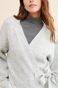 Little Lies Oversized Wrap Knit Top