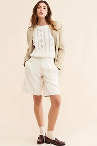 ONA Boat Neck Cable Knit Sweater