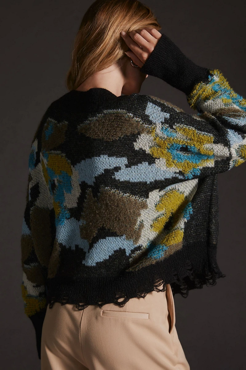 Drop Shoulder V-Neck Sweater