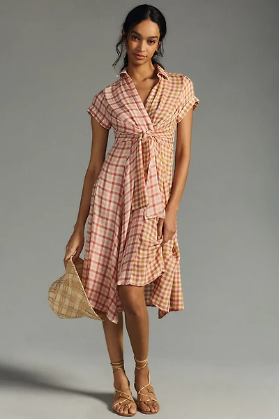 Pilcro Twist-Front Shirt Dress