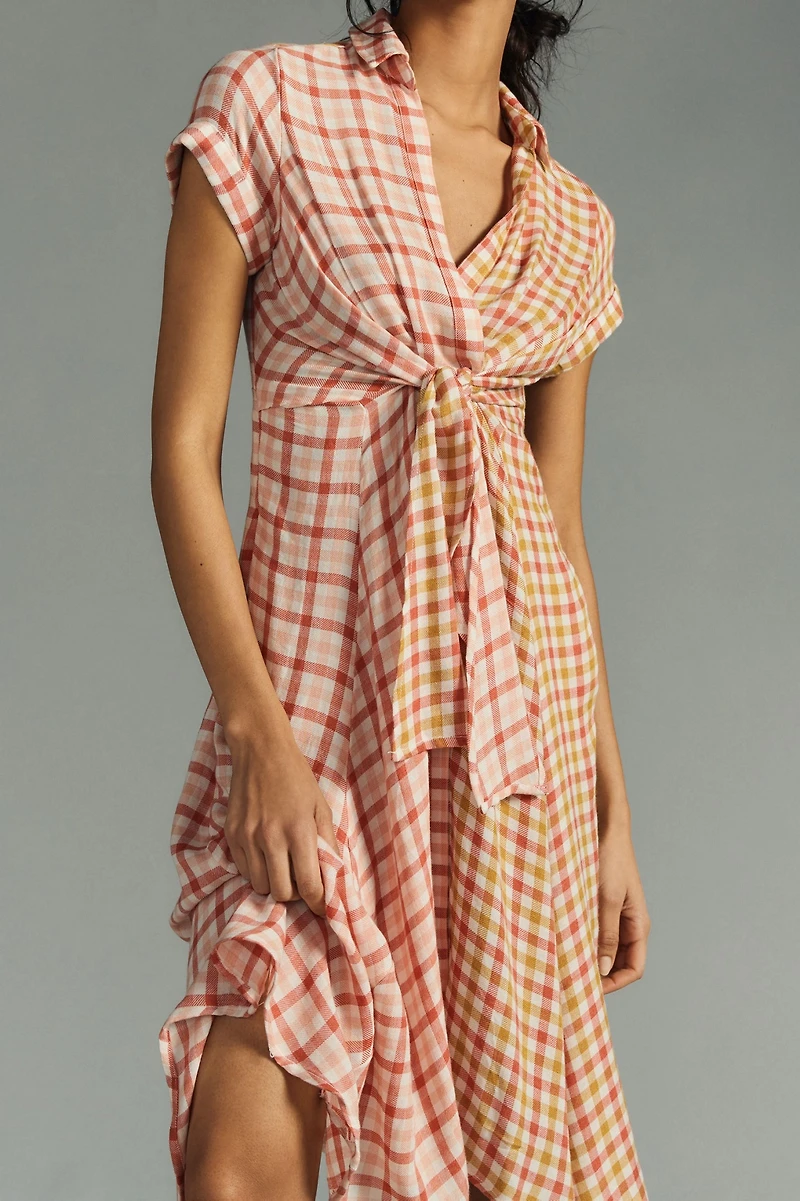 Pilcro Twist-Front Shirt Dress