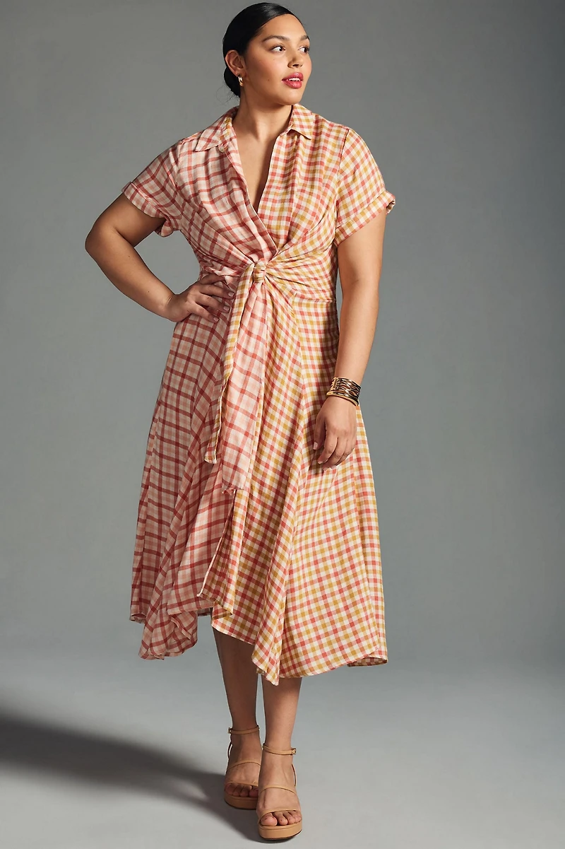 Pilcro Twist-Front Shirt Dress
