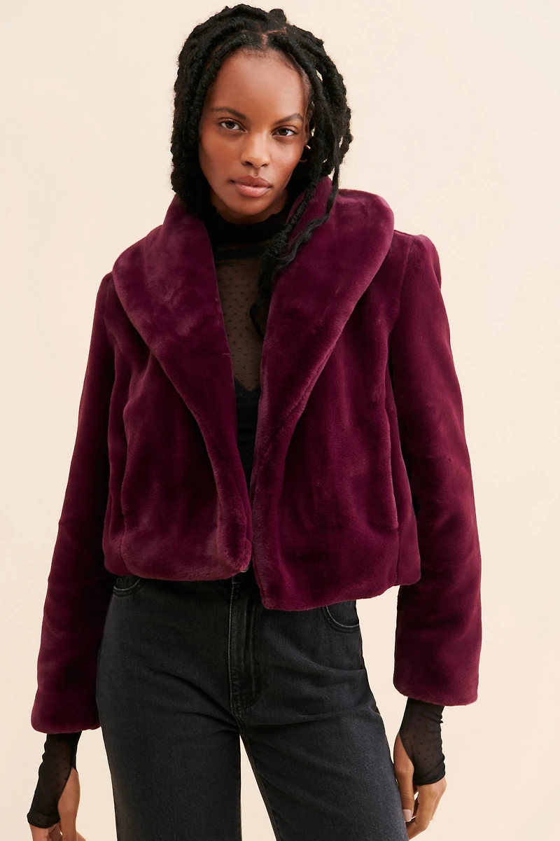 [BLANKNYC] Dry Martini Faux Fur Jacket