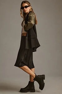 Dolan Utility Mixed Fabric Blazer