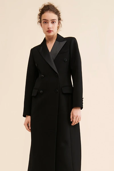 Avec Les Filles Tuxedo Double-Breasted Coat