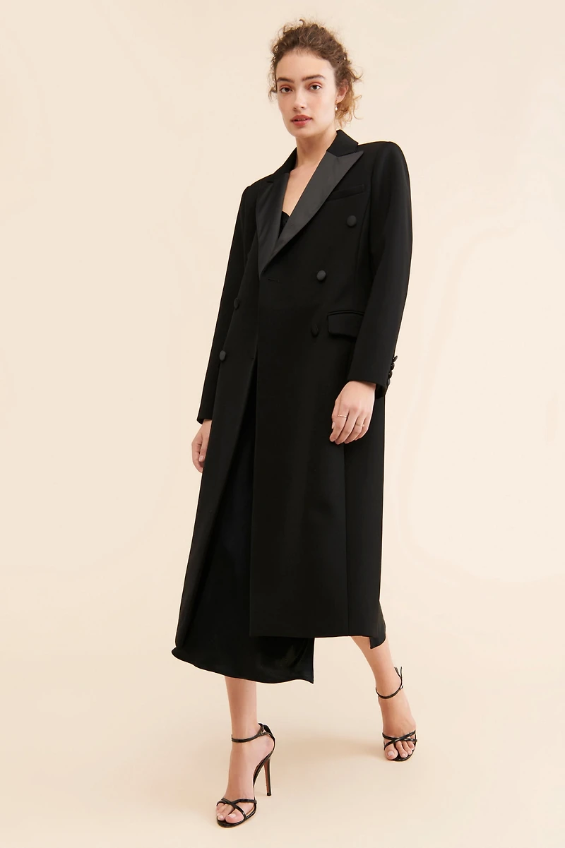 Avec Les Filles Tuxedo Double-Breasted Coat