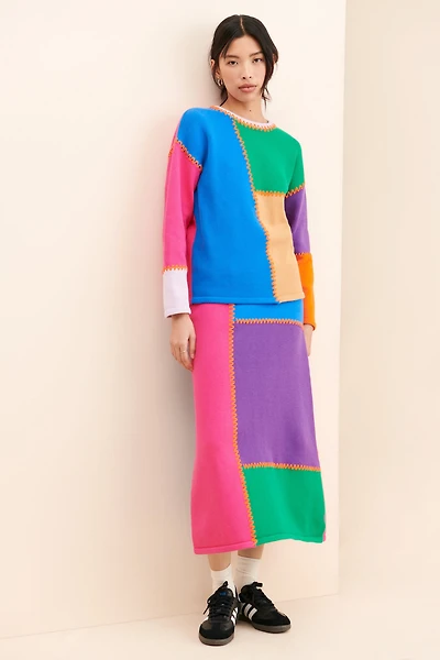 Olivia Rubin Susan Colorblock Skirt