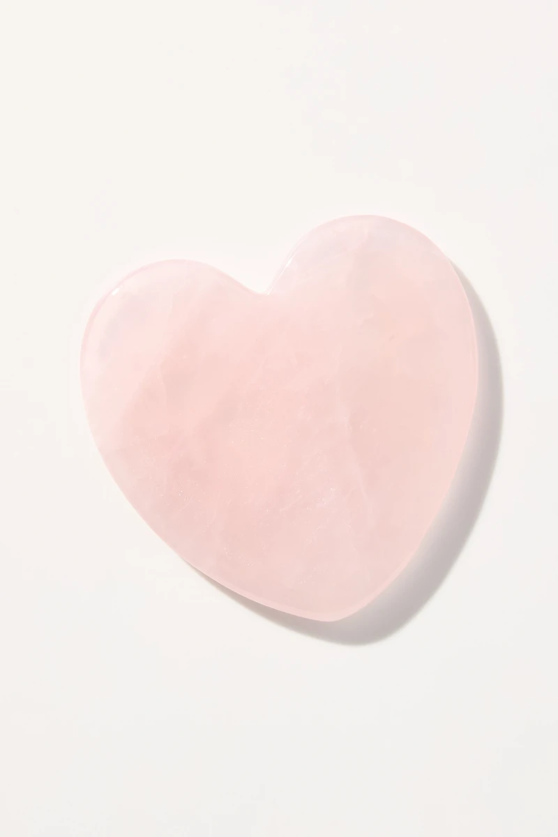 Rose Quartz Heart Gua Sha