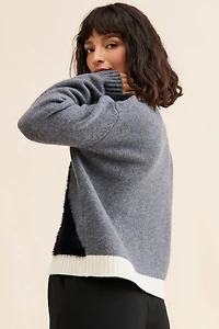 Floor Colorblock Motif Sweater