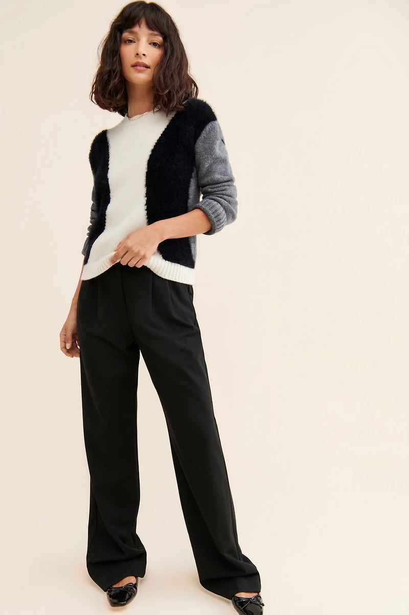 Floor Colorblock Motif Sweater