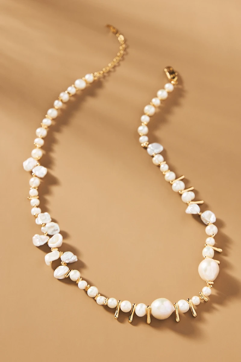 Missoma Mixed-Pearl Beaded Necklace