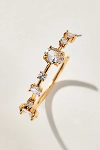 Spaced Crystal Hoop Earrings