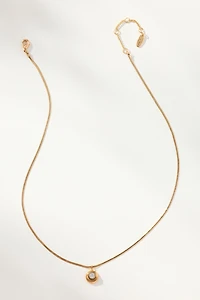 Delicate Crystal Bezel Necklace